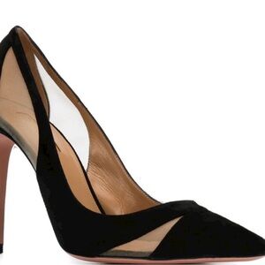 Aquazzura Black and Mesh Heels